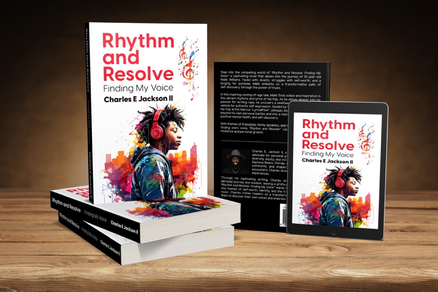 Rhythm and Resolve: Finding My Voice in paperback and on a tablet